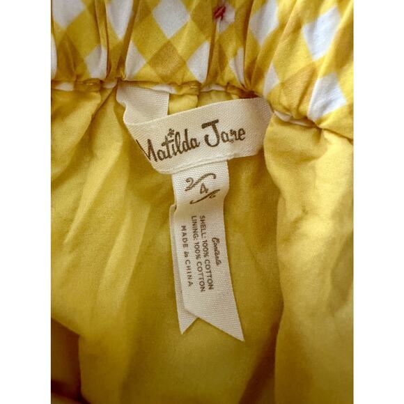 Matilda Jane Brilliant Daydream Splendid Sunshine Yellow Eyelet Ruffle Pinafore - Picture 7 of 8
